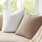 Pack of 4 Neutral Linen Pillow Covers, 18x18 Inches, Coordinated Colors – Flanged Boho Cushion Cases for Sofa, Living Room, Bed, Balcony, Easy Matching